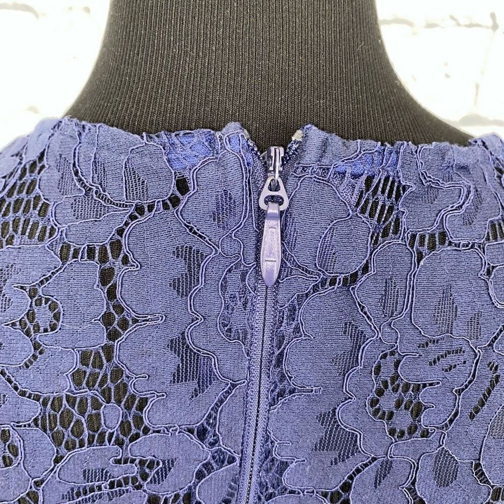 Lulus trumpet floor length gown fully lined with lace overlay sz S - Picture 9 of 15